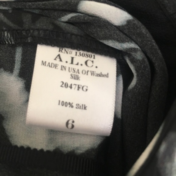 A.L.C. silk black digital floral jumpsuit - Picture 7 of 7